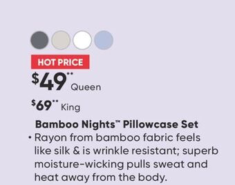 Sleep Country Bamboo nights pillowcase set offer