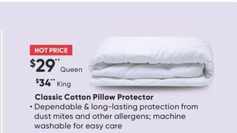 Sleep Country Classic cotton pillow protector offer