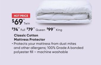 Sleep Country Classic cotton mattress protector offer