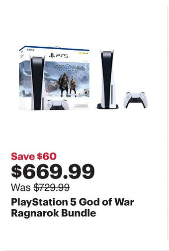 Best Buy PlayStation 5 god of war ragnarok bundle offer