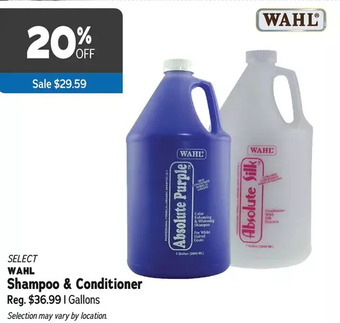 Ren’s Pets Depot Wahl shampoo & conditioner offer