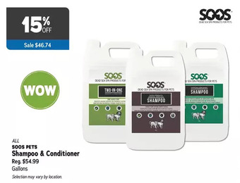 Ren’s Pets Depot Soos pets shampoo & conditioner offer