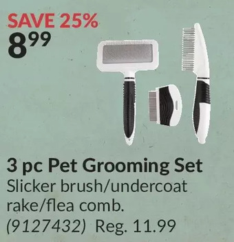 Princess Auto 3 pc pet grooming set offer
