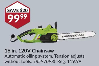 Princess Auto 16 in. 120v chainsaw offer