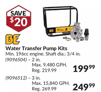 Princess Auto Water transfer pump kits offer