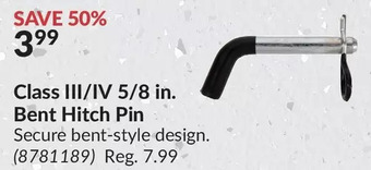 Princess Auto Class iii/iv 5/8 in. bent hitch pin offer