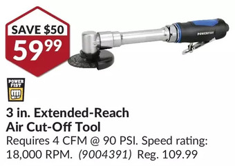 Princess Auto 3 in. extended-reach air cut-off tool offer