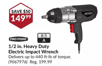 Princess Auto Pro-point 1/2 in. heavy duty electric impact wrench offer