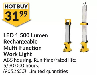 Princess Auto Led 1,500 lumen rechargeable multi-function work light offer