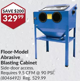 Princess Auto Floor-model abrasive blasting cabinet offer