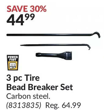 Princess Auto 3 pc tire bead breaker set offer