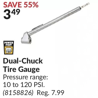 Princess Auto Dual-chuck tire gauge offer