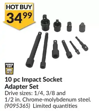 Princess Auto 10 pc impact socket adapter set offer