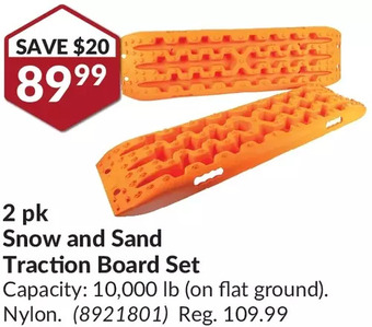 Princess Auto 2 pk snow and sand traction board set offer