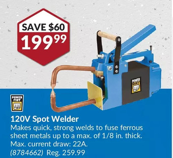 Princess Auto 120v spot welder offer
