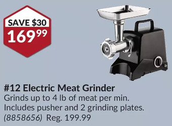 Princess Auto #12 electric meat grinder offer