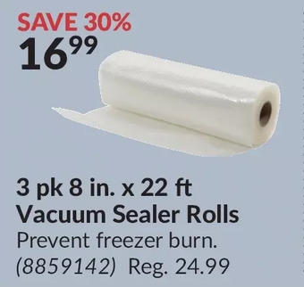 Princess Auto 3 pk 8 in. x 22 ft vacuum sealer rolls offer