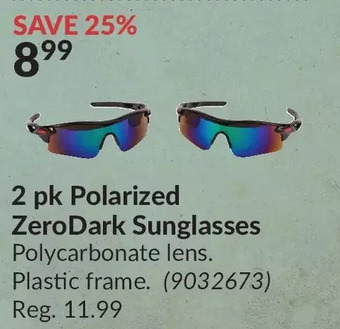 Princess Auto 2 pk polarized zerodark sunglasses offer