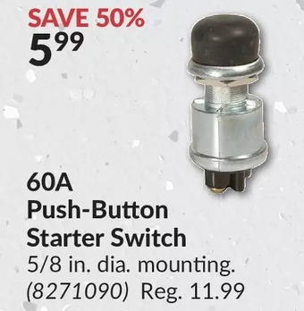 Princess Auto 60a push-button starter switch offer
