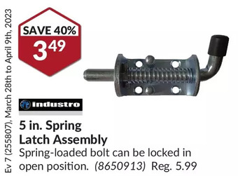 Princess Auto Industro 5 in. spring latch assembly offer