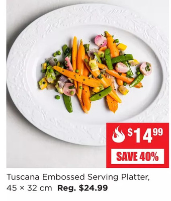 Kitchen Stuff Plus Tuscana embossed serving platter offer