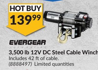 Princess Auto 12v dc steel cable winch offer