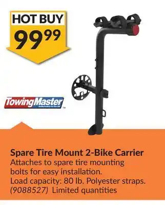 Princess Auto Spare tire mount 2-bike carrier offer