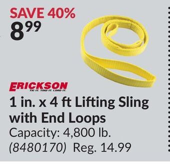 Princess Auto 1 in. x 4 ft lifting sling with end loops offer