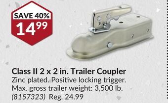 Princess Auto Class ii 2 x 2 in. trailer coupler offer