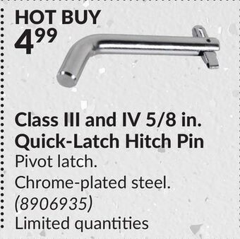 Princess Auto Class iii and iv 5/8 in. quick-latch hitch offer