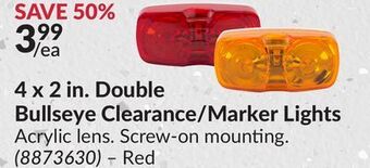 Princess Auto 4 x 2 in. double bullseye clearance/marker lights offer