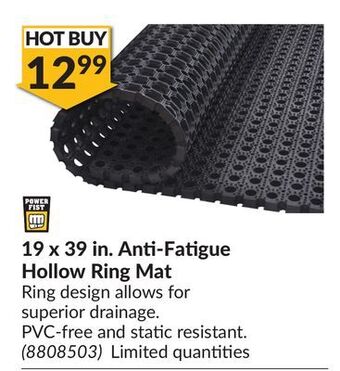 Princess Auto 19 x 39 in. anti-fatigue hollow ring mat offer
