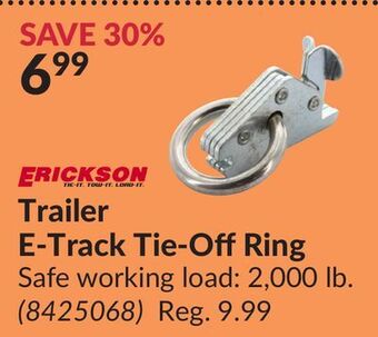 Princess Auto Trailer e-track tie-off ring safe offer