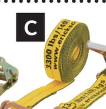 Princess Auto 2 in. 10,000 lb erickson single ratchet tie-down straps offer