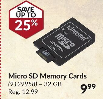 Princess Auto Micro sd memory cards offer