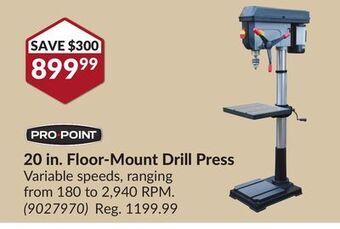 Princess Auto 20 in. floor-mount drill press offer