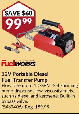 Princess Auto 12v portable diesel fuel transfer offer