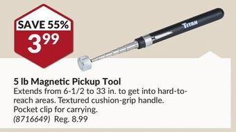 Princess Auto 5 lb magnetic pickup tool offer