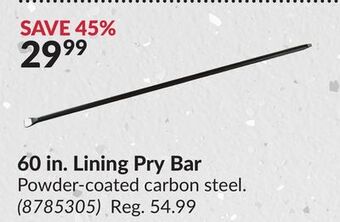 Princess Auto 60 in. lining pry bar offer