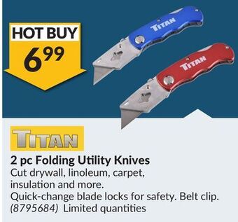 Princess Auto 2 pc folding utility knives offer