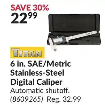 Princess Auto 6 in. sae/metric stainless-steel digital caliper automatic offer
