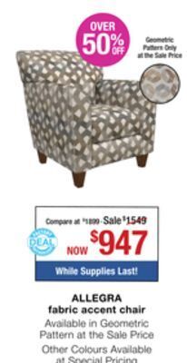 La Z Boy Allegra fabric accent chair offer