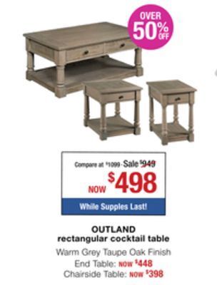 La Z Boy Outland rectangular cocktail table offer