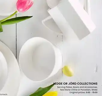 Stokes Ledge or jörd collections serving plates, bowls and accessories, new bone china or porcelain, white offer