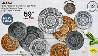 Stokes Maasai 12-pc porcelain dinnerware set offer