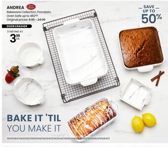 Stokes Andrea bakeware collection, porcelain, oven safe up to 482°f offer