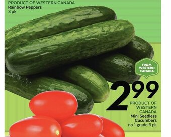 Safeway Mini Seedless Cucumbers offer