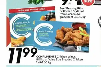 Safeway Compliments Chicken Wings offer