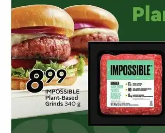 Safeway Impossible Plant-Based Grinds offer