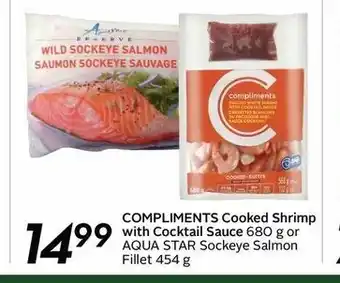 Safeway Compliments Cooked Shrimp With Cocktail Sauce offer